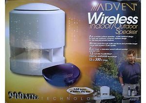 Advent Wireless Indoor Outdoor Speakers AW 810 Main Stereo Speakers 044102158108