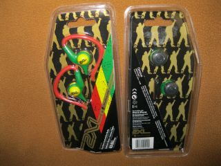 Skullcandy Chops Rasta Earhooks Earbuds New in Package Jamilian Color Chops