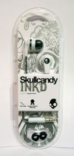 Skullcandy Inkd 2 Ink'D 2 Ear Buds Headphones White Black New Fast  878615054523