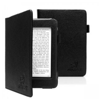 Luxury Black Genuine Leather Case Cover for  Kindle Paperwhite 3G WiFi