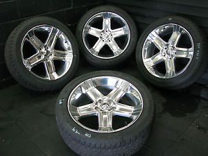 22" Polished Wheels Dodge 1500 Pickup Factory Rims Goodyear Tires 2388