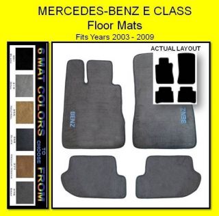 2003 2009 E Class E Class Mercedes Floor Car Mats 4 PC Set w Benz Monogram
