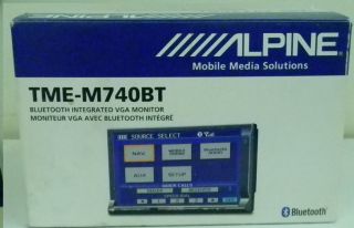Alpine TME M740BT 7" Double DIN in Dash Touchscreen Monitor