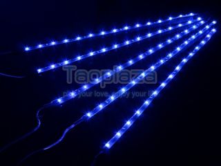 5 x 30cm 15 LED SMD LEDs Waterproof IP67 Strip Flexible Car Light Blue