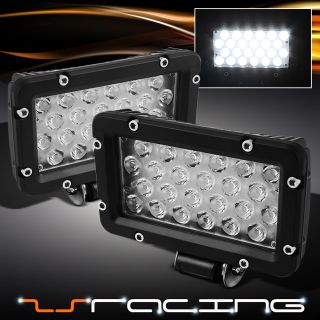 8"x5" Square Super Bright 24 LED 4x4 Truck Work Off Road Fog Lights Switch Wires