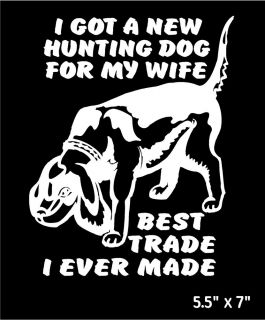 Funny Car Truck Vinyl Window Decal Sticker Graphic New Hunting Dog for My Wife