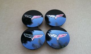 Corvette Gloss Black Center Caps for ZR1 G s Spyders