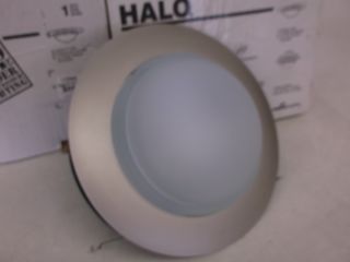 Halo Cooper Lighting Recessed Glass 6 in Shower Light Trim Satin Nickel 172SNS