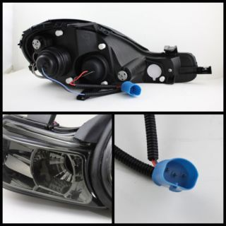 Smoked 00 02 Dodge Neon Dual Halo LED Projector Headlights Tail Head Lights Set