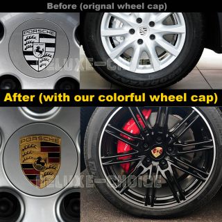 4 Pcs Porsche Silver Car Wheel Rim Center Centre Logo Caps Hub Emblem Badge 77mm