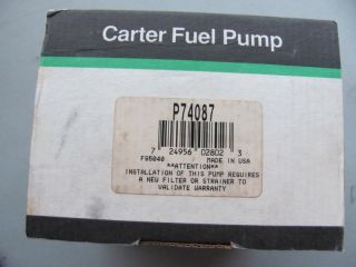 Carter P74087 Walbro 6095 Marine Electric Fuel Pump 12V Diesel Fuel