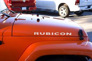 Pair of Jeep Wrangler Rubicon hood Truck Vinyl Stickers Decals CJ TJ