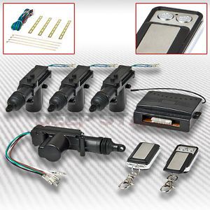 Car Auto Keyless Remote Control 2 4 Door Power Lock Unlock Actuator Kit Silver