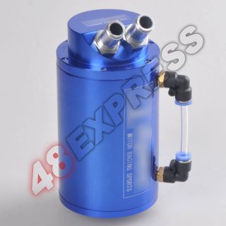 Auto 10mm Blue Universal Car Engine Oil Catch Tank Can Filter Reservoir