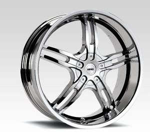 22 inch Wired WI39 Chrome Rims with Tires