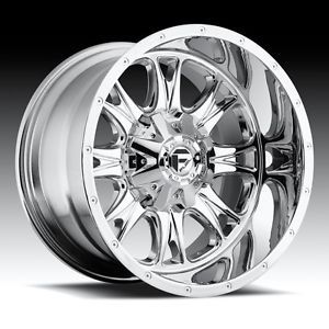 22 inch 22x14 Fuel Throttle Chrome Wheel Rim 6x135 Lifted F150 Expedition