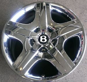 Single 19" Bentley GT Factory Chrome Wheel Rim Replacement Used