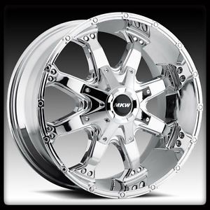17" MKW M83 Chrome Rims Toyo 35x12 50x17 Open Country at II Tires Wheels Lugs