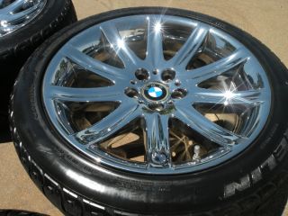 19" BMW 7 Series Wheels 745 750 760 E65 E66 Michelin Tires Factory Chrome 20