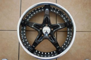 Zenetti Stella Black Chrome 19" 19x8 5 Single Piece Wheel