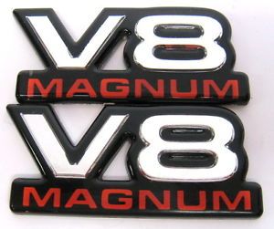 Dodge RAM Dakota Durango Van V8 Magnum Engine Emblems Badge Logo