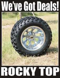 New 12x7 Claw Golf Cart Wheels and All Terrain Tires