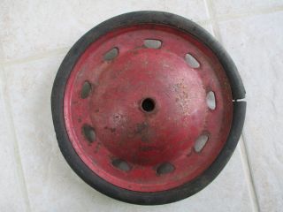 Antique Vintage Pedal Car Toy Wagon Tricycle Rubber Tire and Artilery Wheel