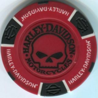 2 Colors Harley Davidson Willie G Skull Poker Chip Samples Set 222