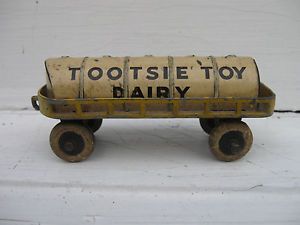 Vintage Tootsie Toy Dairy Truck Rubber Tires