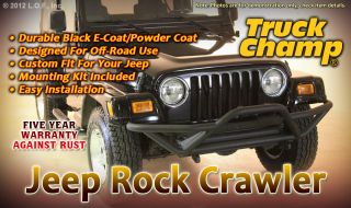 Front Rock Crawler Bumper Textured Black 2004 2006 Jeep Wrangler TJ Unlimited