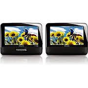 Philips PD7012 Portable Car DVD Player with Dual Screens 7" Widescreen