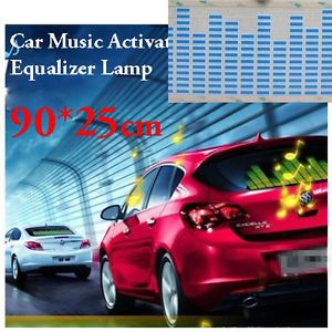 35" Blue Car Truck Sound Music Activated Equalizer Glow Flash Light Kit Sticker
