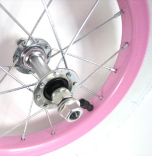 PR Bicycle Bike 12" Wheels F R Pink Kids 16 Spoke New