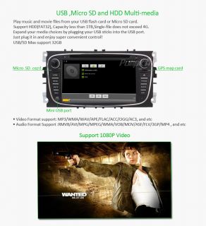 Android 4 1 Capacitive Ford Focus Mondeo HD 3G WiFi GPS Car DVD Player Radio HD