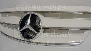 03 06 W220 Grille White Grill s Class S430 S500 S600 S55 w Star Mercedes Hood