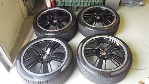 Camaro SS Optional 21 inch Rims Black Wheels with Tires Set of Four GM RARE