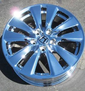 Set of 4 2012 17" Factory Honda Accord Chrome Wheels Rims Acura CL TL TSX 64015