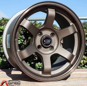 15x9 Rota Grid 4x100 36mm Speed Bronze Wheels Aggressive Fits Mazda Miata
