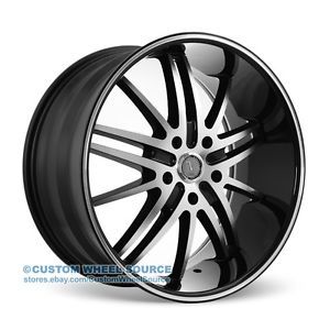 20" Velocity VW910 Black Wheel Tire Package Rims Pontiac Lincoln Scion Toyota