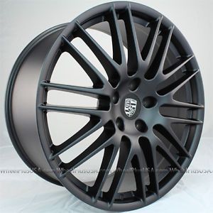 22" Porsche Cayenne RS Style Wheels Rims 4 New Matte Black 22x10 5x130