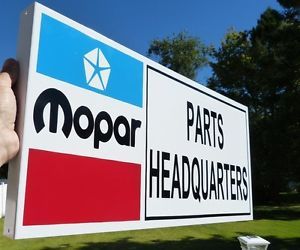 Mopar Chrysler Parts Flange Sign Old Dealership Gas Oil Sign Dodge Hemi 440