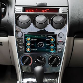 Radio DVD GPS Navigation for 2006 07 08 Mazda 6 Manual AC with Map Card Camera