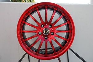 18x7 G Line G601 Wheel 5x108 40 Red Black Rim Fits Volvo S40 S60 V70 C70 V40