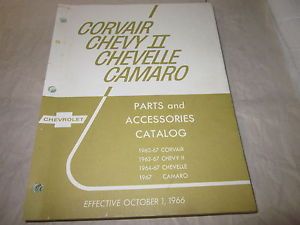 1960 67 Chevy Parts Catalog Camaro Chevelle Nova Impala Corvette GM Parts