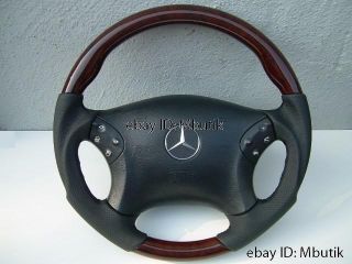 Mercedes Benz W203 C240 C320 Sport Wood Steering Wheel