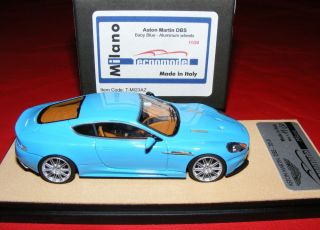 1 43 Tecnomodel Aston Martin DBS Coupe in Baby Blue w Aluminum Wheels