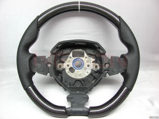 Lamborghini LP700 Aventador Custom Carbon Steering Wheel White Stitch White Ring