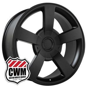 22x10" Chevy Silverado SS Style Matte Black Wheels Rims for Chevy Suburban 2012