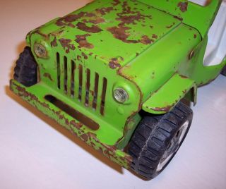 Vintage Green 1960’s Tonka Toy Jeep for Parts Repair Restoration Project