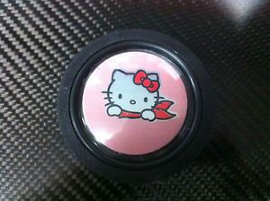 Hello Kitty Pink Horn Button Steering Wheel JDM Sparco Momo Nardi Personal